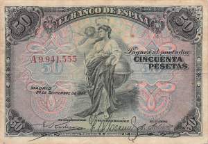 50 Pesetas 24.9.1906